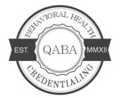QABA BEHAVIORAL HEALTH CREDENTIALING EST. MMXII