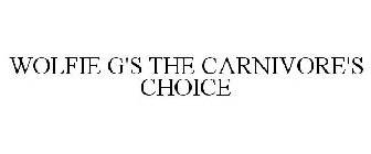 WOLFIE G'S THE CARNIVORE'S CHOICE