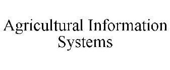 AGRICULTURAL INFORMATION SYSTEMS