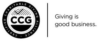 CCG CERTIFIED CHARITABLE GIVING ALLIANCE GIVING IS GOOD BUSINESS.