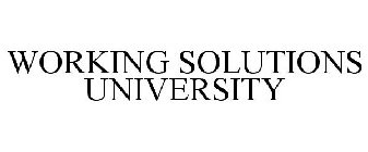 WORKING SOLUTIONS UNIVERSITY