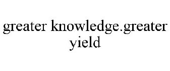 GREATER KNOWLEDGE. GREATER YIELD.