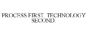 PROCESS FIRST. TECHNOLOGY SECOND.