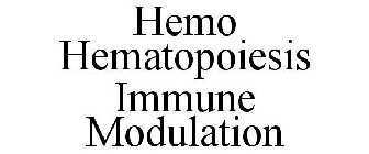 HEMO HEMATOPOIESIS IMMUNE MODULATION