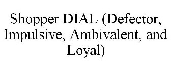 SHOPPER DIAL (DEFECTOR, IMPULSIVE, AMBIVALENT, AND LOYAL)