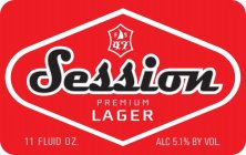 SESSION PREMIUM LAGER FS 47 11 FLUID OZ. ALC 5.1% BY VOL.