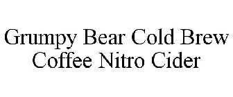 GRUMPY BEAR COLD BREW COFFEE NITRO CIDER