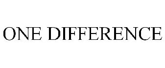 ONE DIFFERENCE