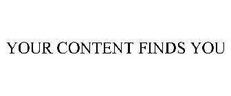 YOUR CONTENT FINDS YOU