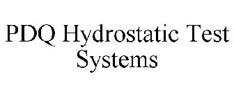 PDQ HYDROSTATIC TEST SYSTEMS