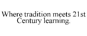 WHERE TRADITION MEETS 21ST CENTURY LEARNING.