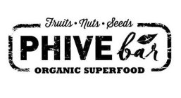 FRUITS · NUTS · SEEDS PHIVE BAR ORGANIC SUPERFOOD