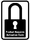 PRODUCT REQUIRES ACTIVATION CODE