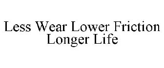 LESS WEAR LOWER FRICTION LONGER LIFE