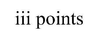 III POINTS