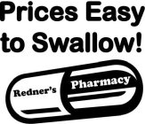 PRICES EASY TO SWALLOW! REDNER'S PHARMACY