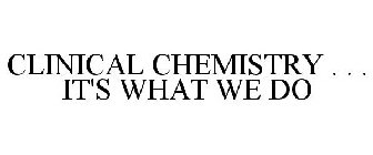 CLINICAL CHEMISTRY . . . IT'S WHAT WE DO!