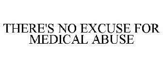 THERE'S NO EXCUSE FOR MEDICAL ABUSE