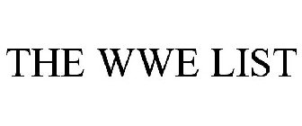 THE WWE LIST