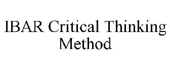 IBAR CRITICAL THINKING METHOD