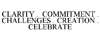 CLARITY . COMMITMENT . CHALLENGES . CREATION . CELEBRATE