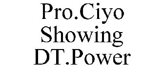 PRO.CIYO SHOWING DT.POWER