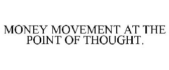 MONEY MOVEMENT AT THE POINT OF THOUGHT.