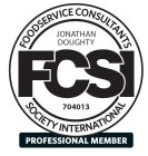 FCSI FOODSERVICE CONSULTANTS SOCIETY INTERNATIONAL JONATHAN DOUGHTY 704013 PROFESSIONAL MEMBER