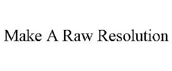 MAKE A RAW RESOLUTION