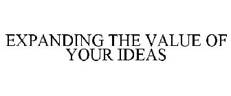 EXPANDING THE VALUE OF YOUR IDEAS