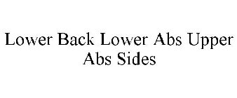 LOWER BACK LOWER ABS UPPER ABS SIDES
