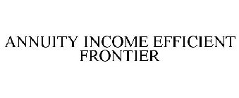 ANNUITY INCOME EFFICIENT FRONTIER