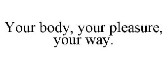 YOUR BODY, YOUR PLEASURE, YOUR WAY.