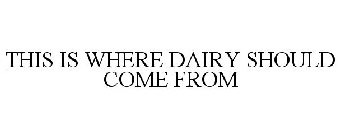 THIS IS WHERE DAIRY SHOULD COME FROM