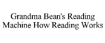 GRANDMA BEAN'S READING MACHINE HOW READING WORKS