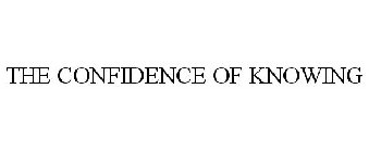 THE CONFIDENCE OF KNOWING