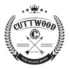 CUTTWOOD C HANDCRAFTED CALIFORNIA EST. 2014 THE SAUCE BOSS