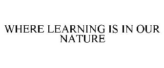 WHERE LEARNING IS IN OUR NATURE