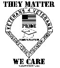 THEY MATTER VETERANS 4 VETERANS ·HOUSING·FOOD· ·EDUCATION·JOBS· PRIDE INDEPENDENCE WE CARE WWW.V4VCORP.COM