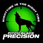NIGHTTIME IS THE RIGHT TIME PITCH BLACK PRECISION