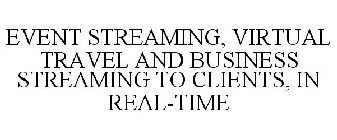 EVENT STREAMING, VIRTUAL TRAVEL AND BUSINESS STREAMING TO CLIENTS, IN REAL-TIME