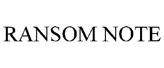 RANSOM NOTE