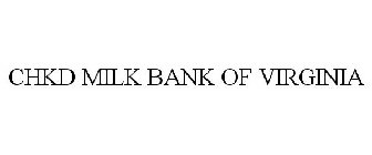 CHKD MILK BANK OF VIRGINIA