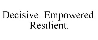 DECISIVE. EMPOWERED. RESILIENT.