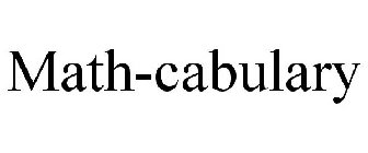 MATH-CABULARY