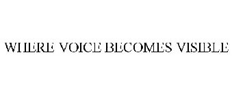 WHERE VOICE BECOMES VISIBLE