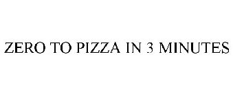 ZERO TO PIZZA IN 3 MINUTES