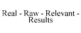 REAL RAW RELEVANT RESULTS