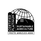 CERTIFIED PLATINUM SUSTAINABLE AGRICULTURE MEETS ANSI/LEO-4000