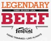 LEGENDARY TENDER DELICIOUS LOCAL BEEF FESTIVAL FOODS HAND TRIMMED - LIKE ALWAYS